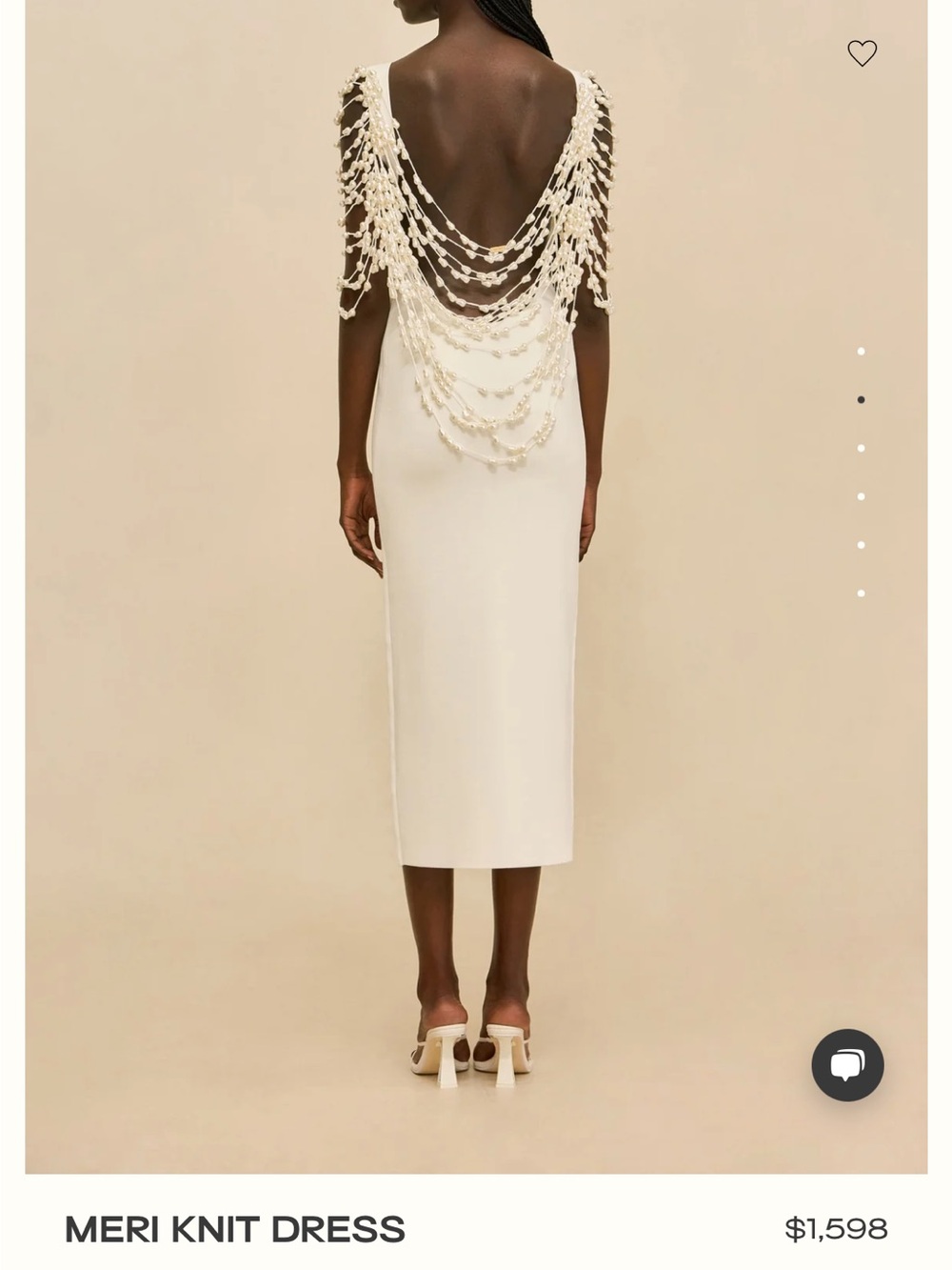 Cult Gaia Meri Knit Dress - Ivory Pearl Detail - Picture 2 of 5